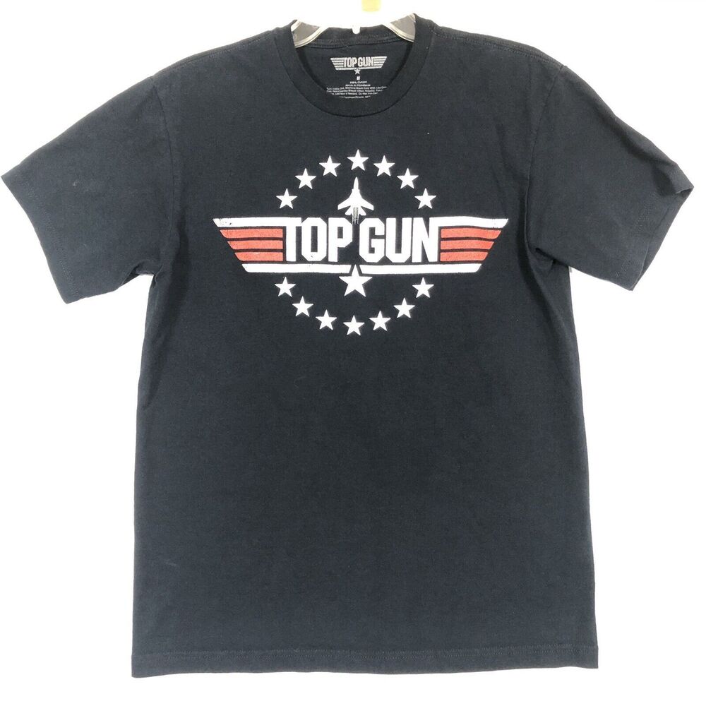 Top Gun Mens T-Shirt Size Medium Navy Blue All Cotton